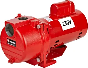 Red Lion RL-SPRK200 230 Volt, 2 HP, 76 GPM Cast Iron Sprinkler/Irrigation Pump with Thermoplastic Impeller, Red, 97102001