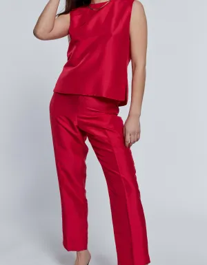Red Silk Pants