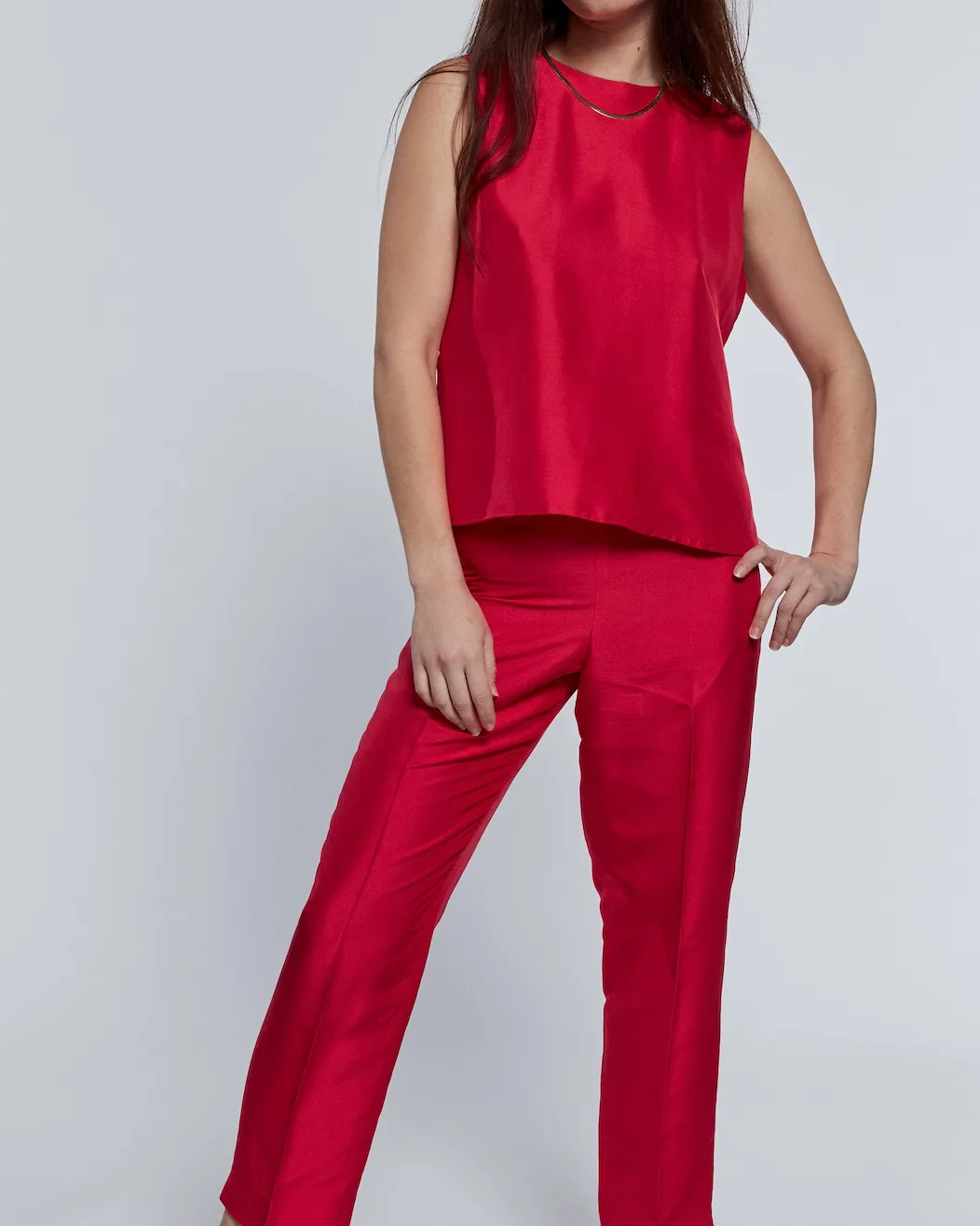 Red Silk Pants