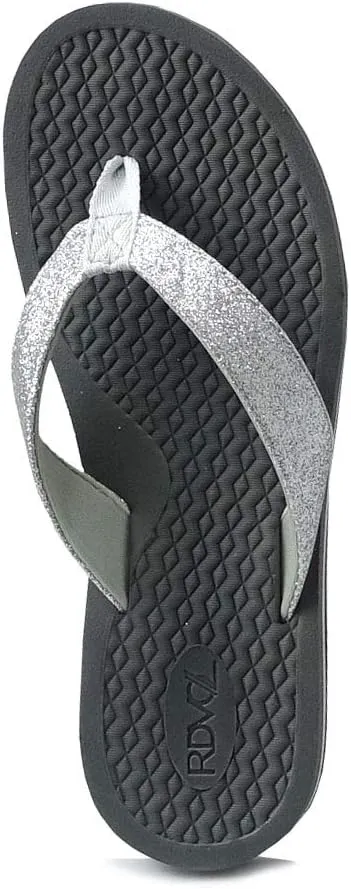 REDVOLUTION Women's Braided Beach Sandals | Classic Synthetic Leather Flip Flop Casual PU Shoe