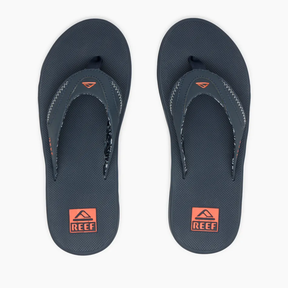 REEF Fanning Sandal-Navy/Orange Tropic