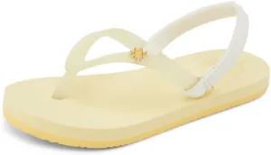 Reef Girls Little Charming Flip-Flop, Pale Banana, 9 Toddler