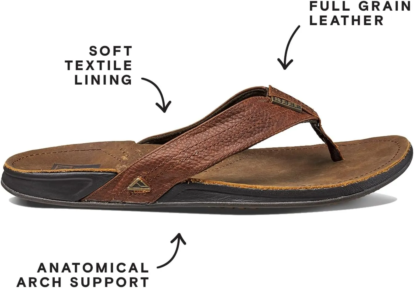 REEF J-Bay III Men's Full Grain Leather Flip Flop