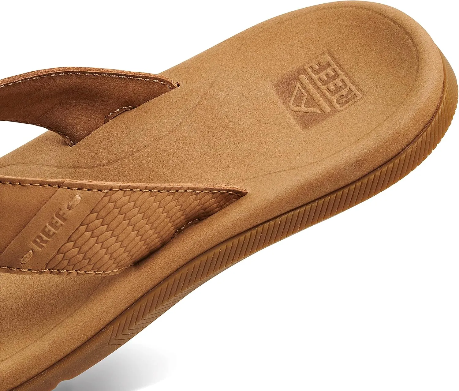 REEF Men's Leather Santa Ana Flip-Flop