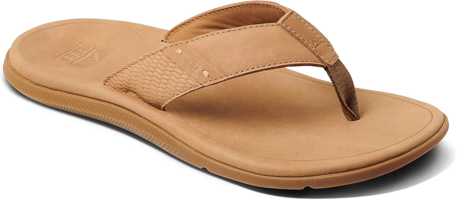 REEF Men's Leather Santa Ana Flip-Flop