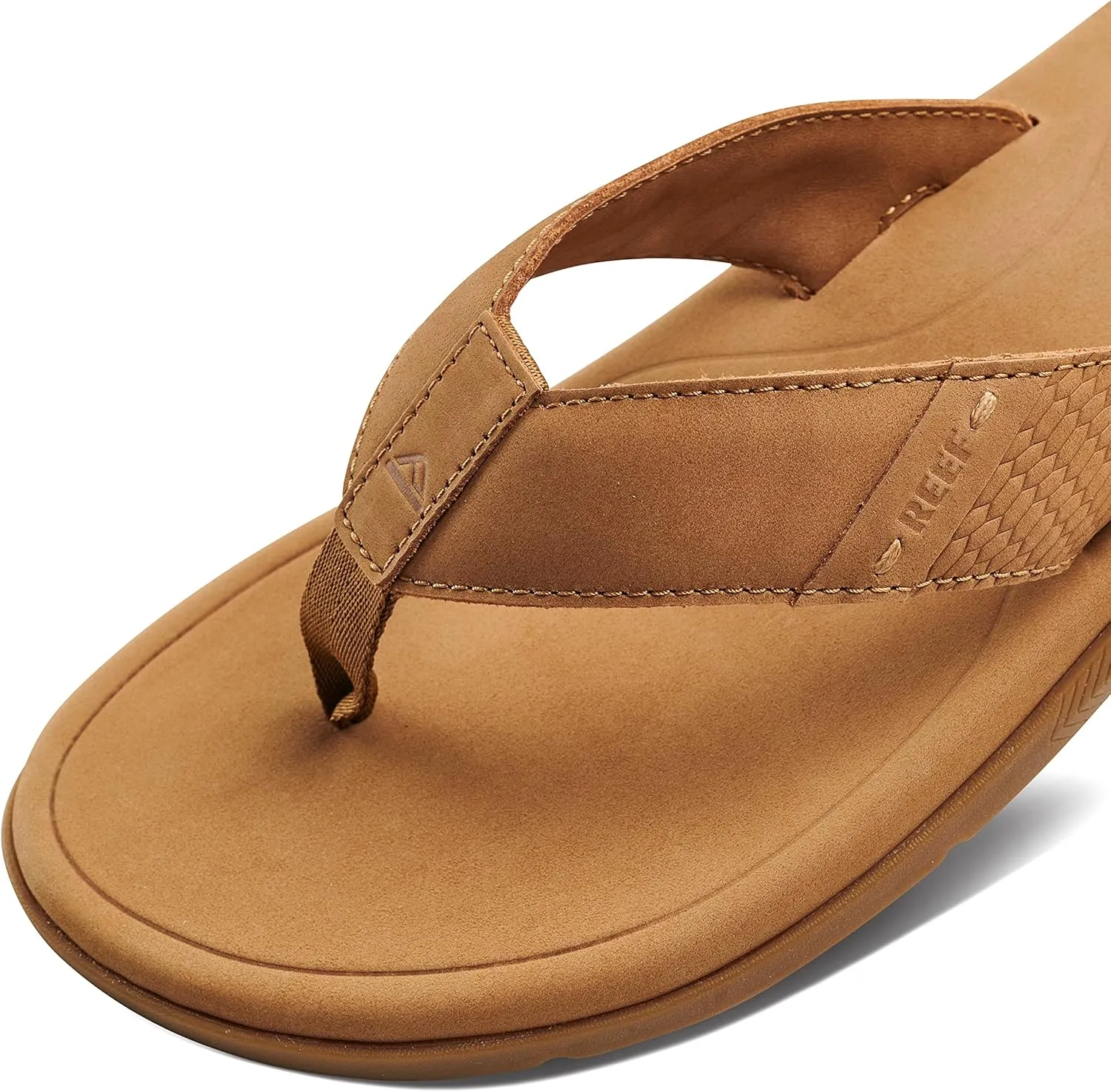 REEF Men's Leather Santa Ana Flip-Flop