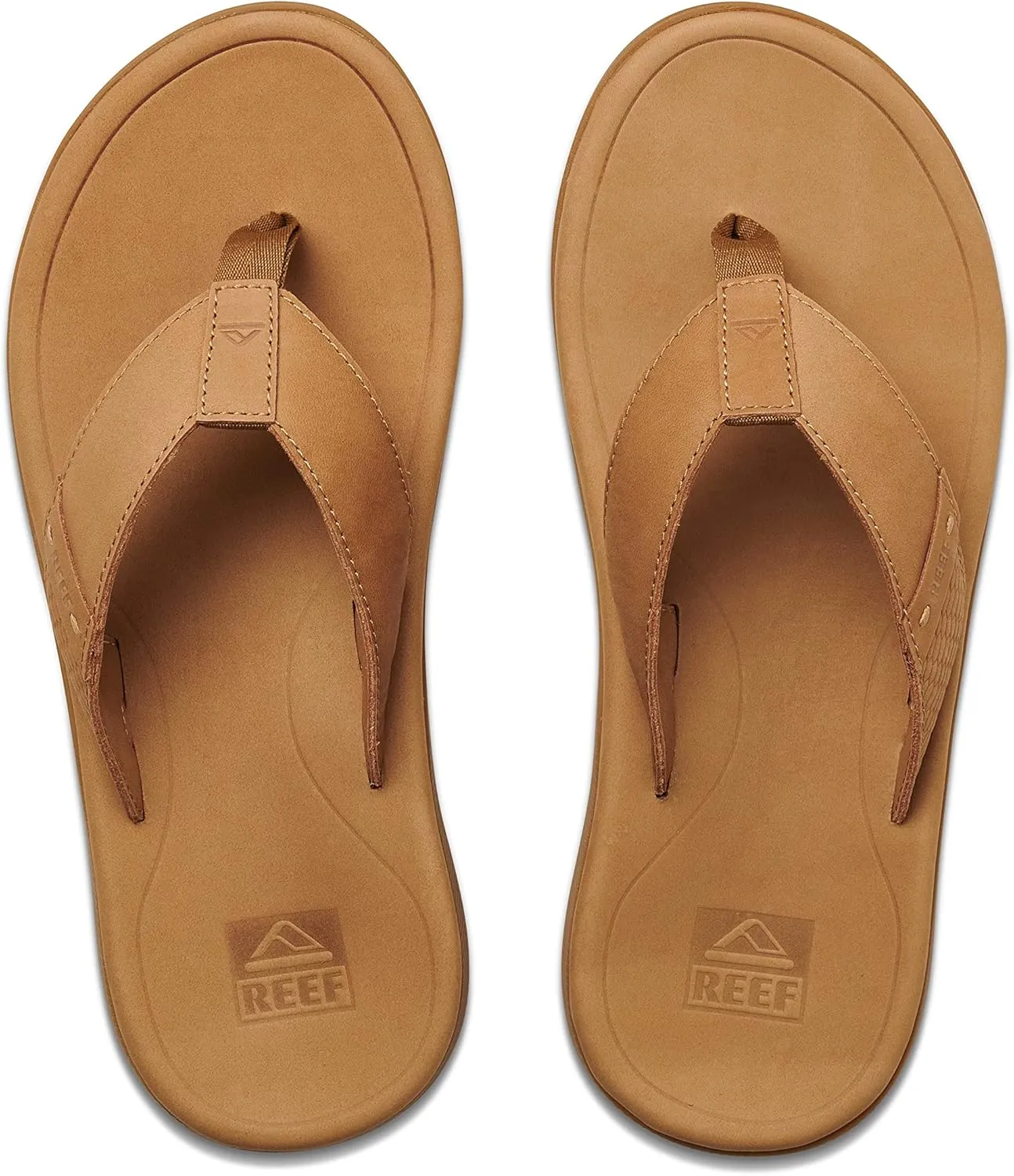 REEF Men's Leather Santa Ana Flip-Flop