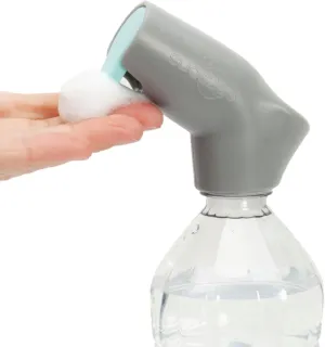 Refillable Caps, 2 Pack - Universal Fit Turns Most Disposable Water Bottles Into A Hand Washing Station