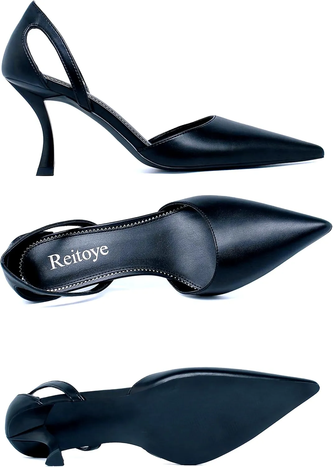 Reitoye Women's Stiletto High Heel Pumps Sexy Pointed Toe Dress Pump Heels