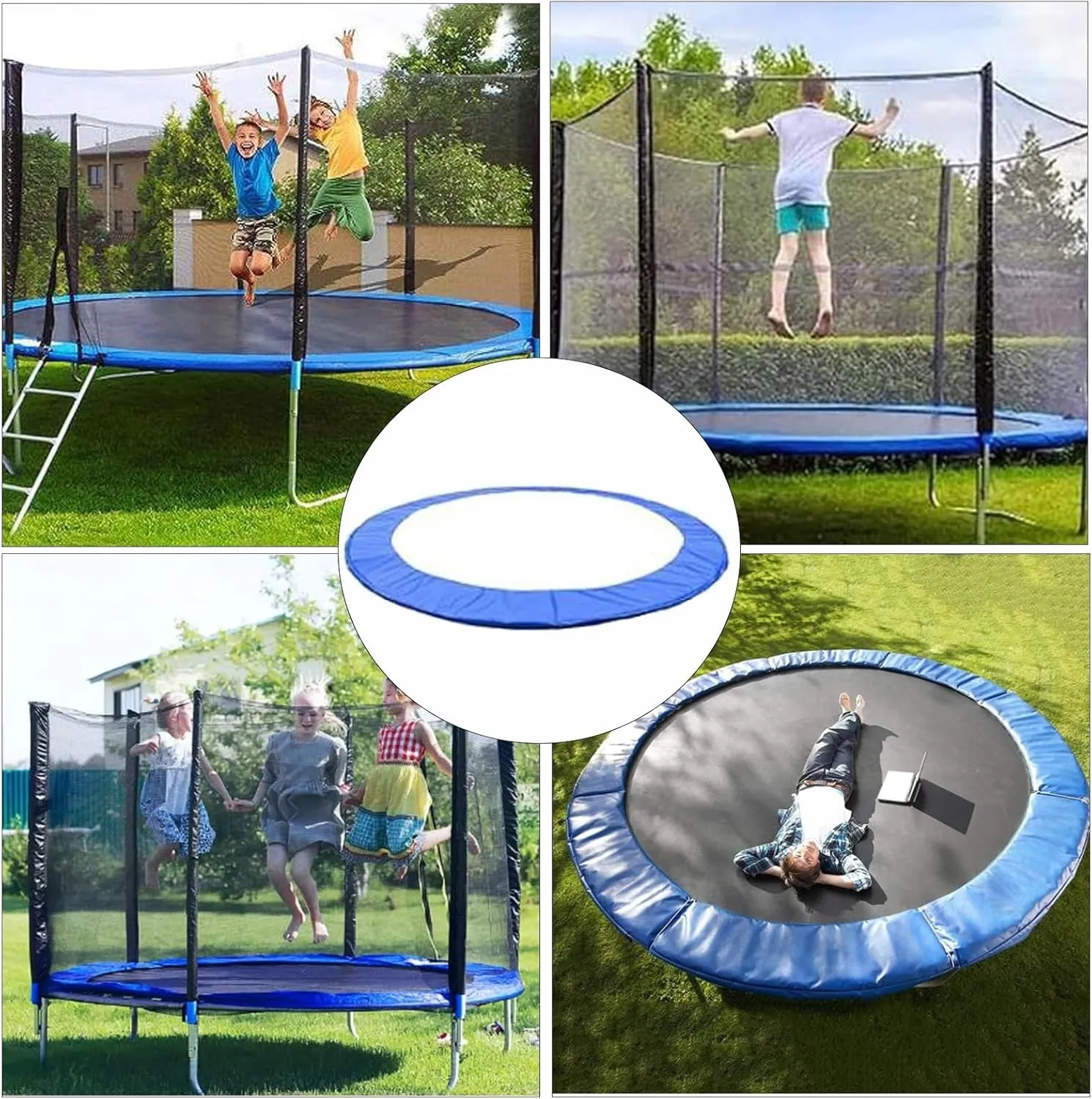 Replacement Trampoline Safety Pad Mat, 6FT/8FT/10FT/12FT/14FT/16FT Trampoline Replacement Pad, Round Spring Cover, UV-Resistant, Tear-Resistant Edge Protection(Pink,6ft)