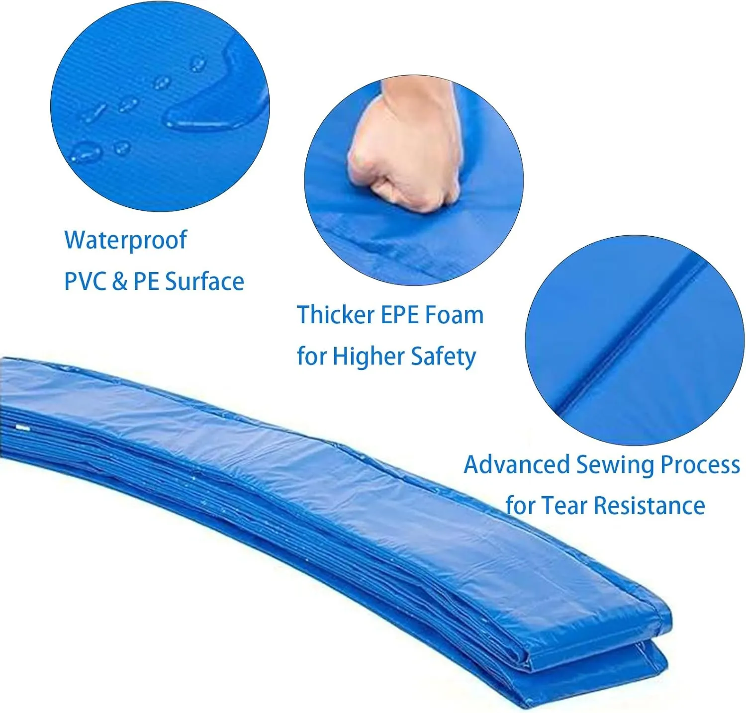 Replacement Trampoline Safety Pad Mat, 6FT/8FT/10FT/12FT/14FT/16FT Trampoline Replacement Pad, Round Spring Cover, UV-Resistant, Tear-Resistant Edge Protection(Pink,6ft)