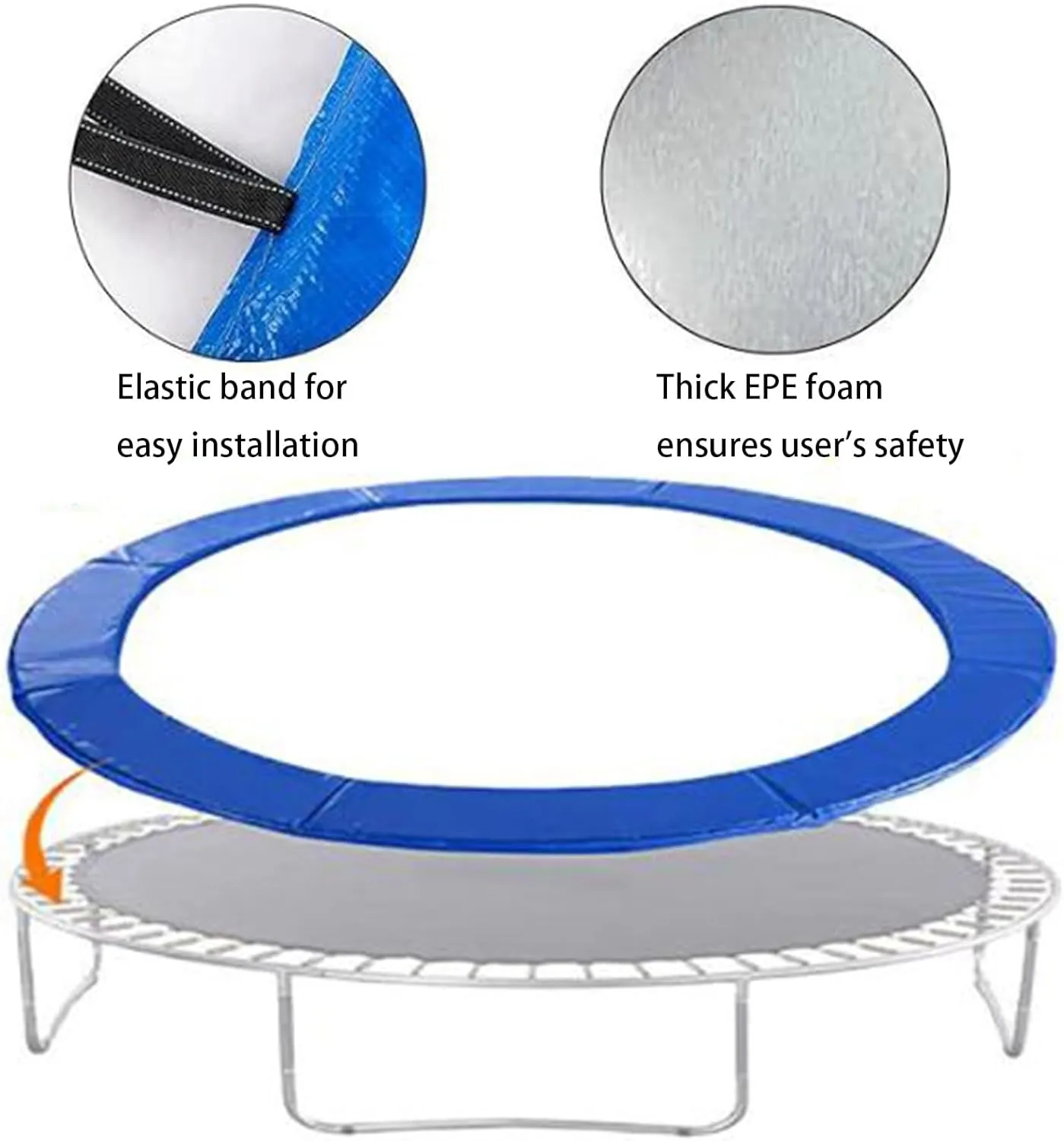 Replacement Trampoline Safety Pad Mat, 6FT/8FT/10FT/12FT/14FT/16FT Trampoline Replacement Pad, Round Spring Cover, UV-Resistant, Tear-Resistant Edge Protection(Pink,6ft)