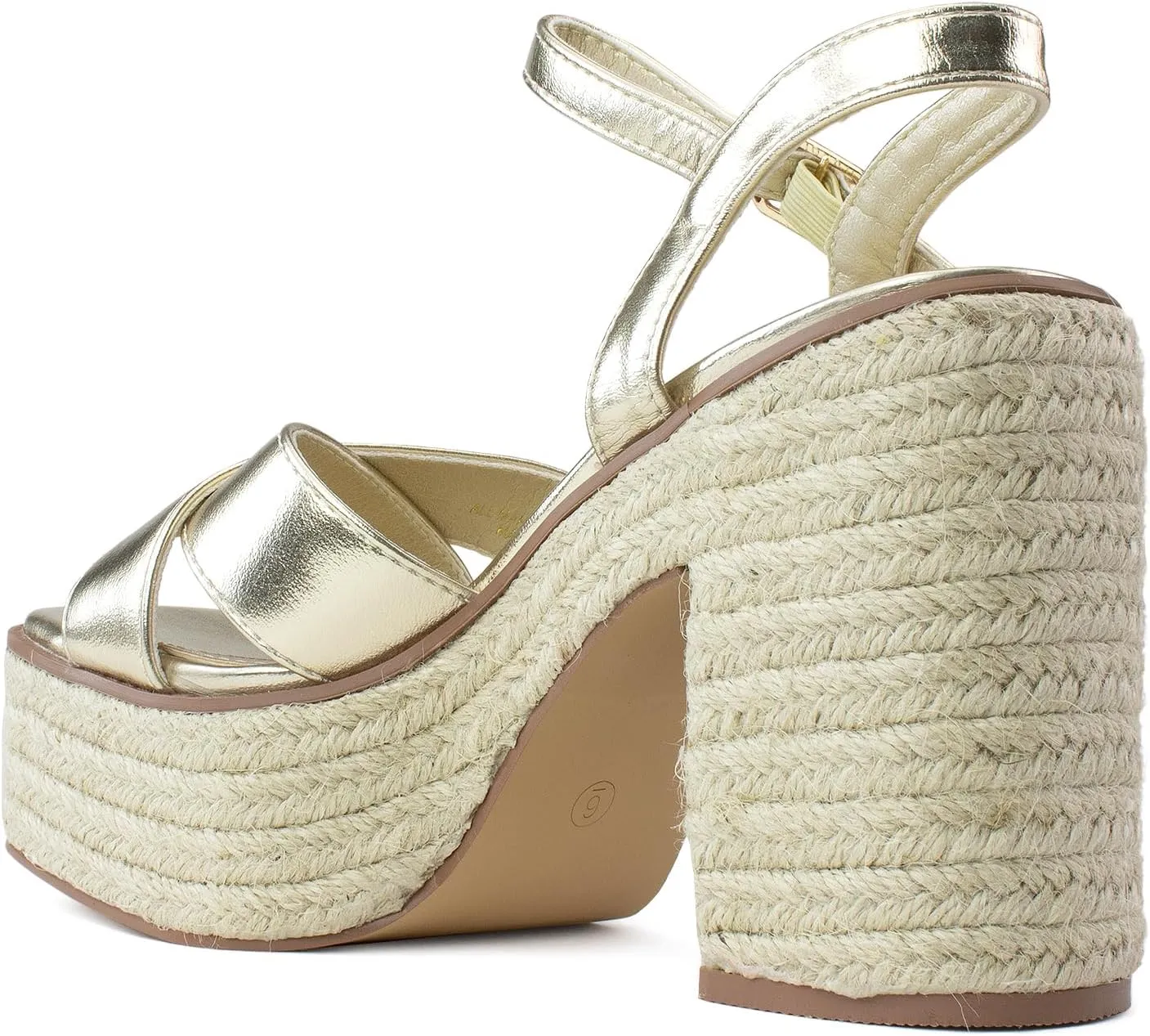 RF ROOM OF FASHION Women's Peep Toe Criss Cross Band Ankle Strap Platform Chunky Heel Mule Sandals