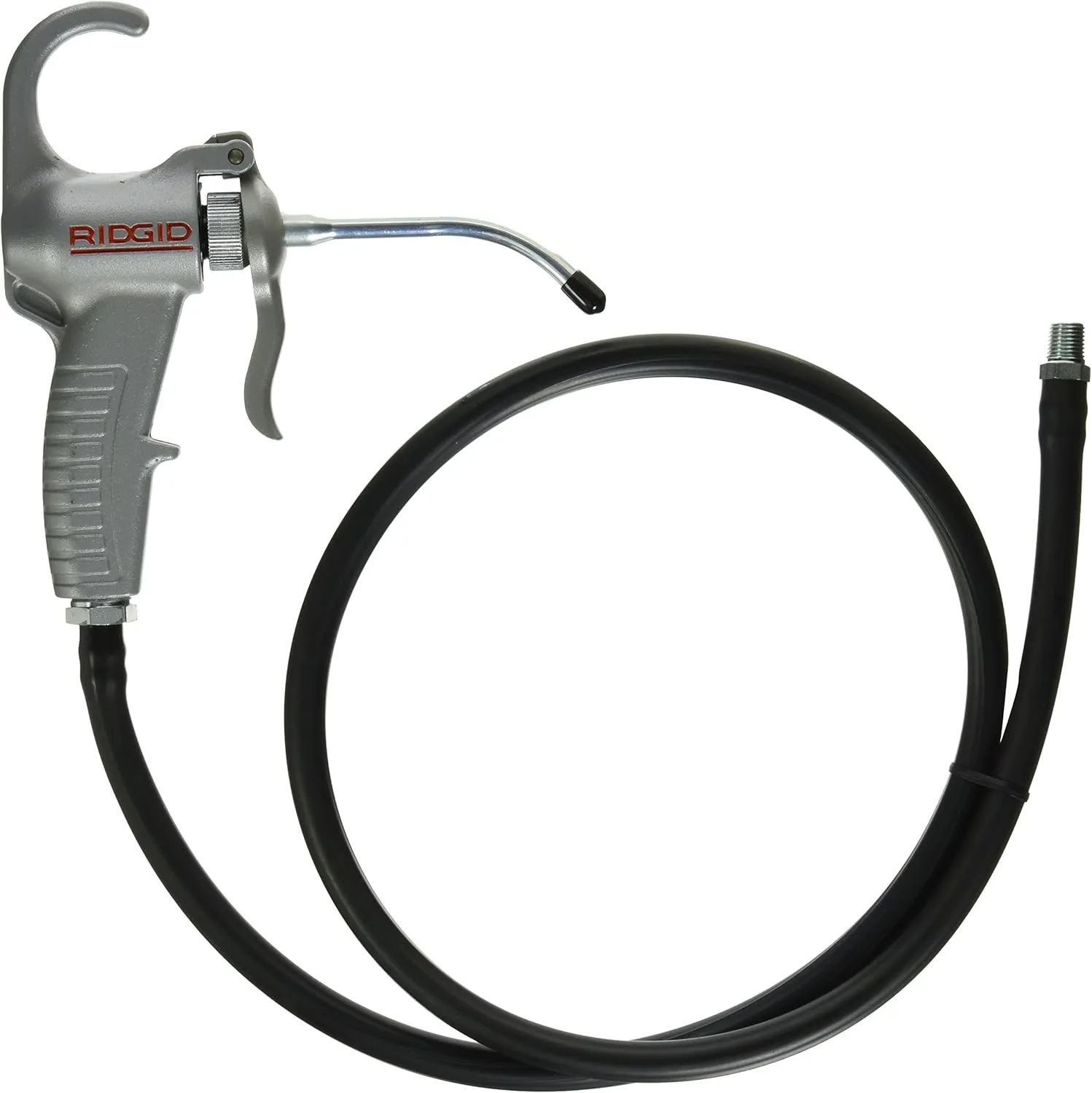 RIDGID 72327 418 Oiler Gun, All-Weather Pipe Threading Oiler Gun with Simple 2-Finger Trigger Design, heavy-duty 1-Gallon Capacity Reservoir and Handy 54-Foot Hose,Silver,Small