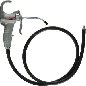 RIDGID 72327 418 Oiler Gun, All-Weather Pipe Threading Oiler Gun with Simple 2-Finger Trigger Design, heavy-duty 1-Gallon Capacity Reservoir and Handy 54-Foot Hose,Silver,Small