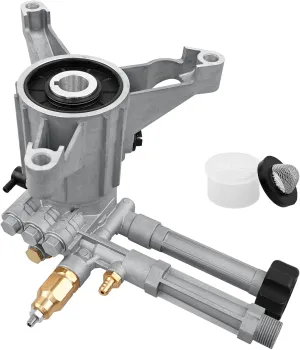 RMW22G24-EZ-SX AR High Pressure Washer Pump, SX Left-Handed Pump, 2400 PSI, 2.2 GPM, Vertical 7/8" Shaft Power Washer Replacement Pump Head with Easy Start Valve Thermal Relief Valve, Aluminum