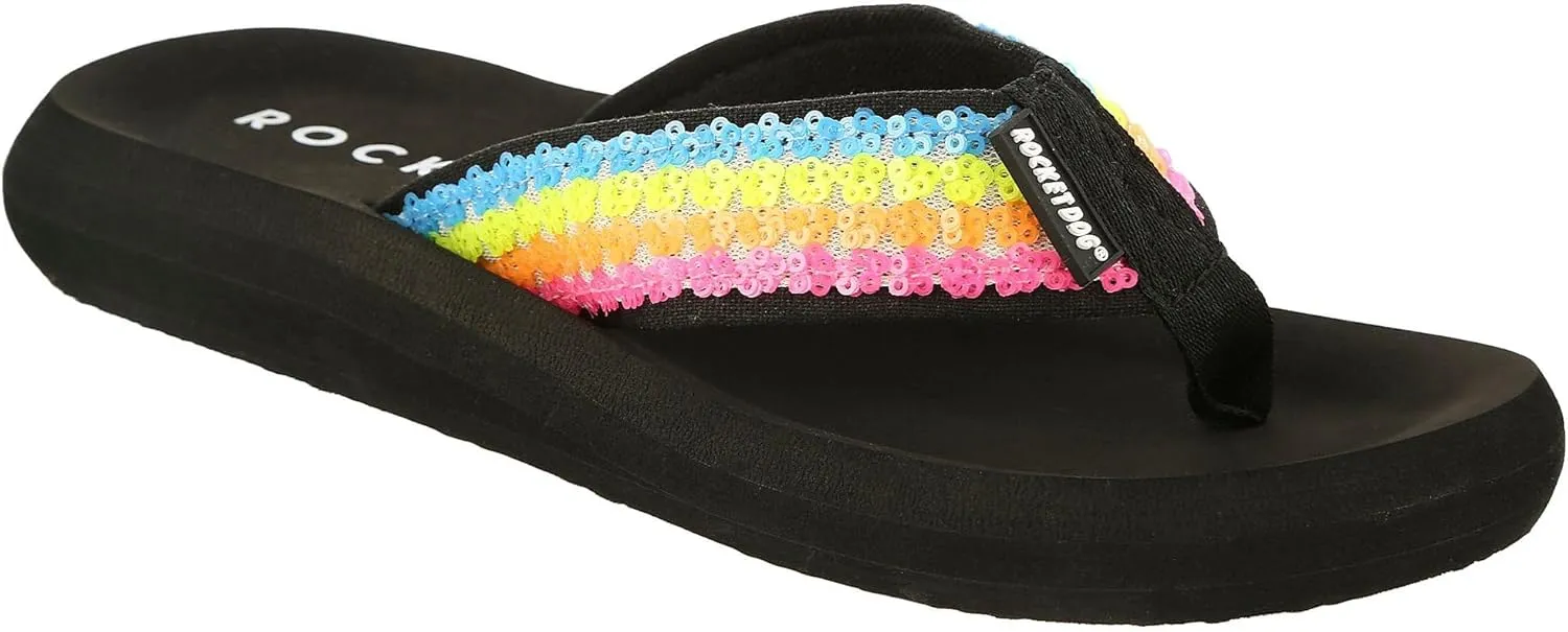 Rocket Dog Spotlight Neon Rainbow Flip Flop