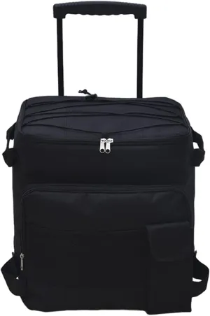 Rolling Cooler Cart Wheeled Cooler with Pocket Portable Cooler Bag Insulated Cool Bag for Park Beach Office Outdoor Summer