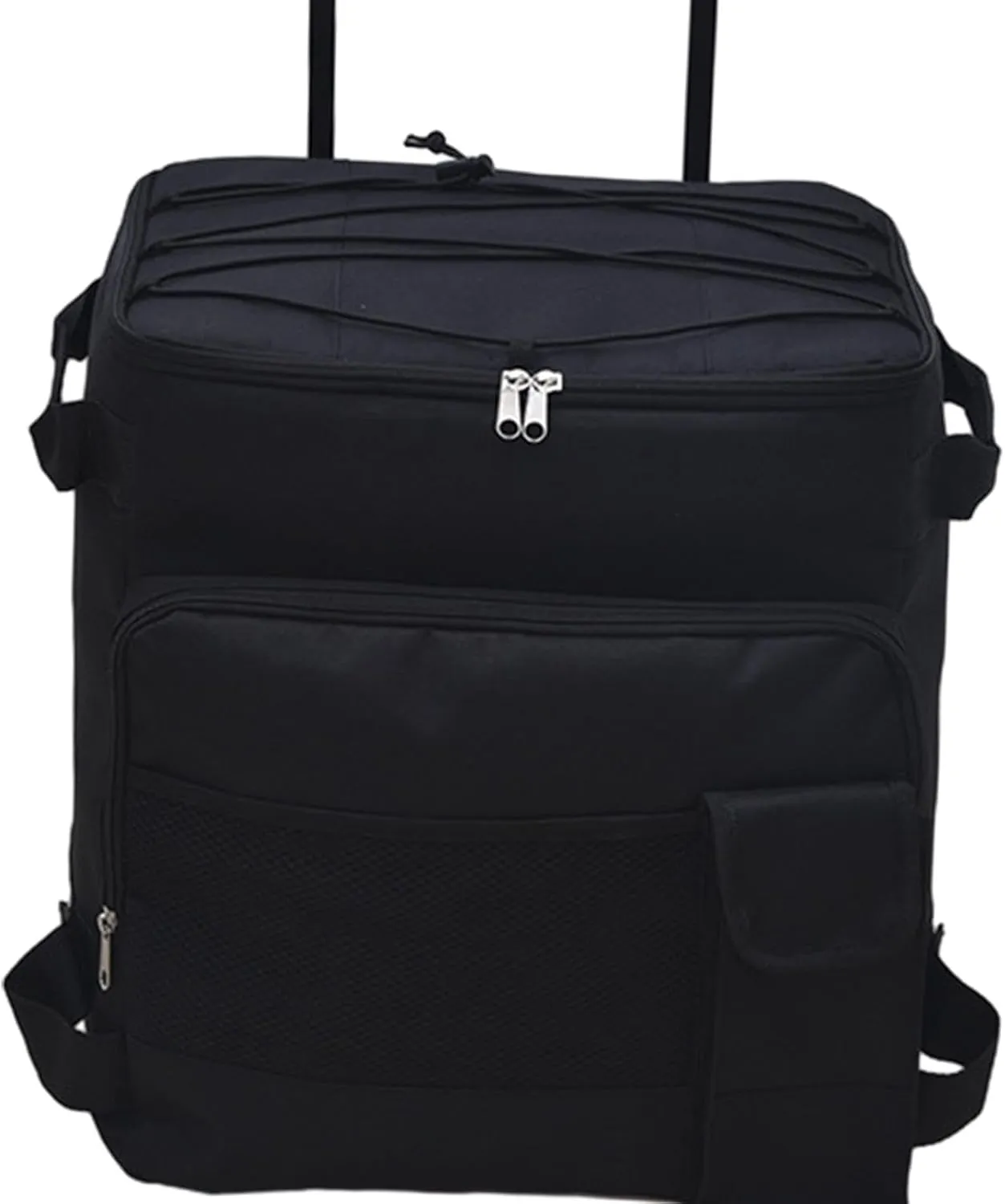 Rolling Cooler Cart Wheeled Cooler with Pocket Portable Cooler Bag Insulated Cool Bag for Park Beach Office Outdoor Summer