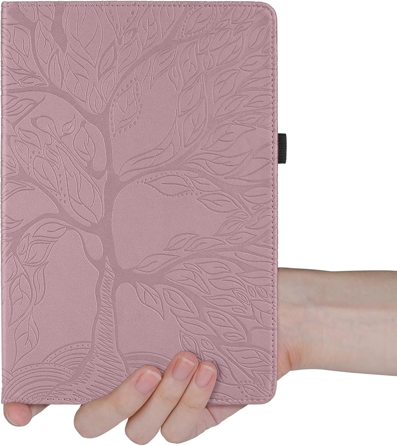 Rotating Case for Lenovo Tab M9 9.0 inch (TB-310FU) 2023 Released PU Leather Cover Lightweight Flip Stand Shell with Pen Holder for Lenovo Tab M9 9" 2023 Tablet-Rose Gold