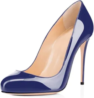 Round Toe Women Stiletto High Heel Dress Pump Closed Toe Shoe Closed Office Special Dressy Casua Wedding Pump Shoes
