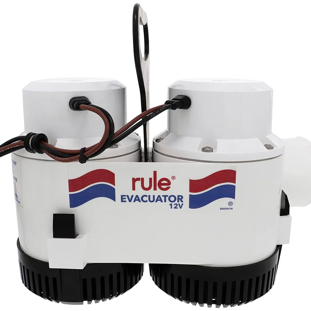 Rule 7700D, High Volume Evacuator Utility Pump, 7700 GPH, 12 Volt