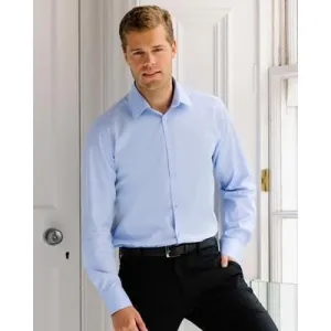 RUSSELL MENS LONG SLEEVE HERRINGBONE SHIRT