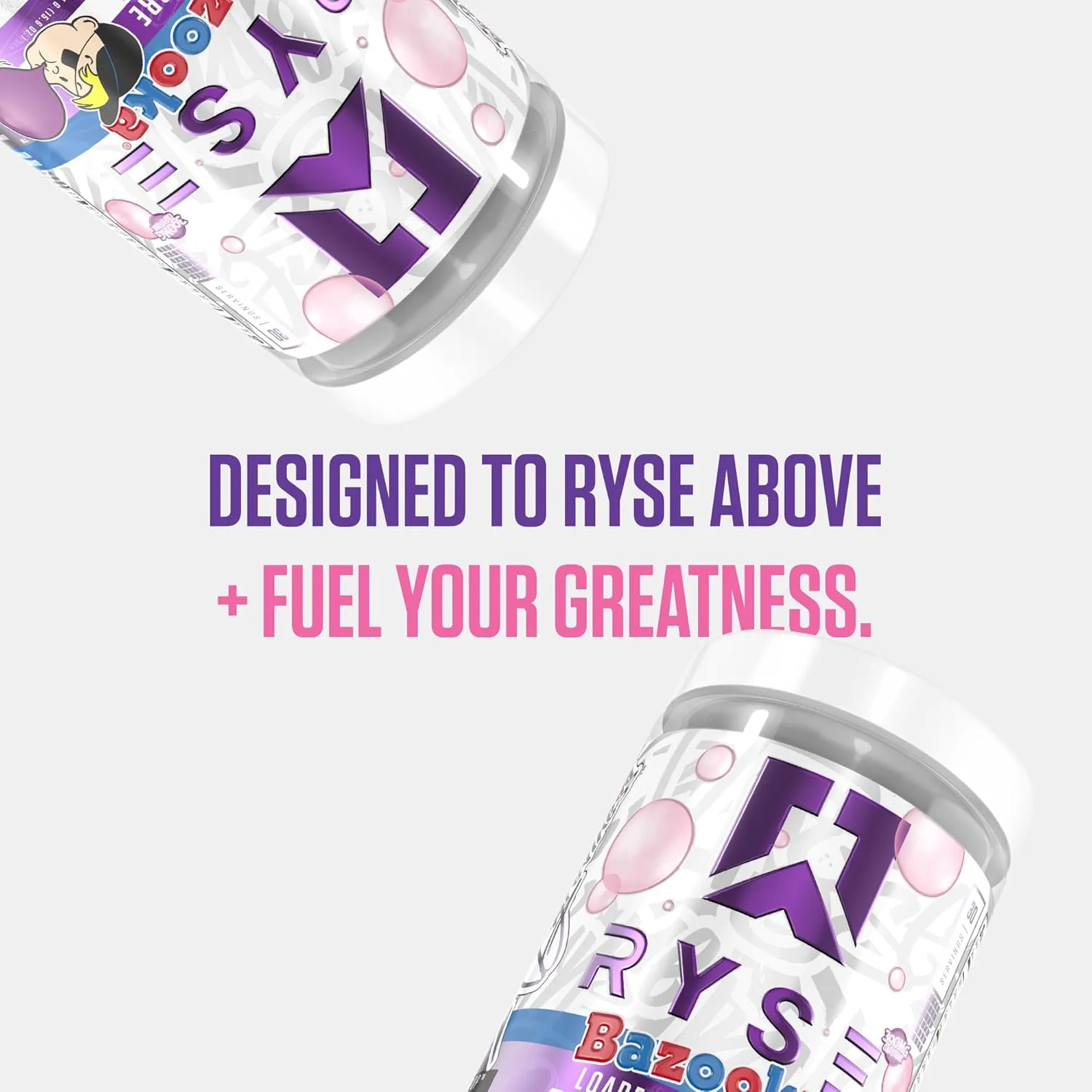 RYSE Loaded Pre Workout Powder - Bazooka Grape - Daily Pre-Workout for Men & Women with 390mg Caffeine, Beta Alanine, and Citrulline for Pump, Focus, and Energy - 30 Servings
