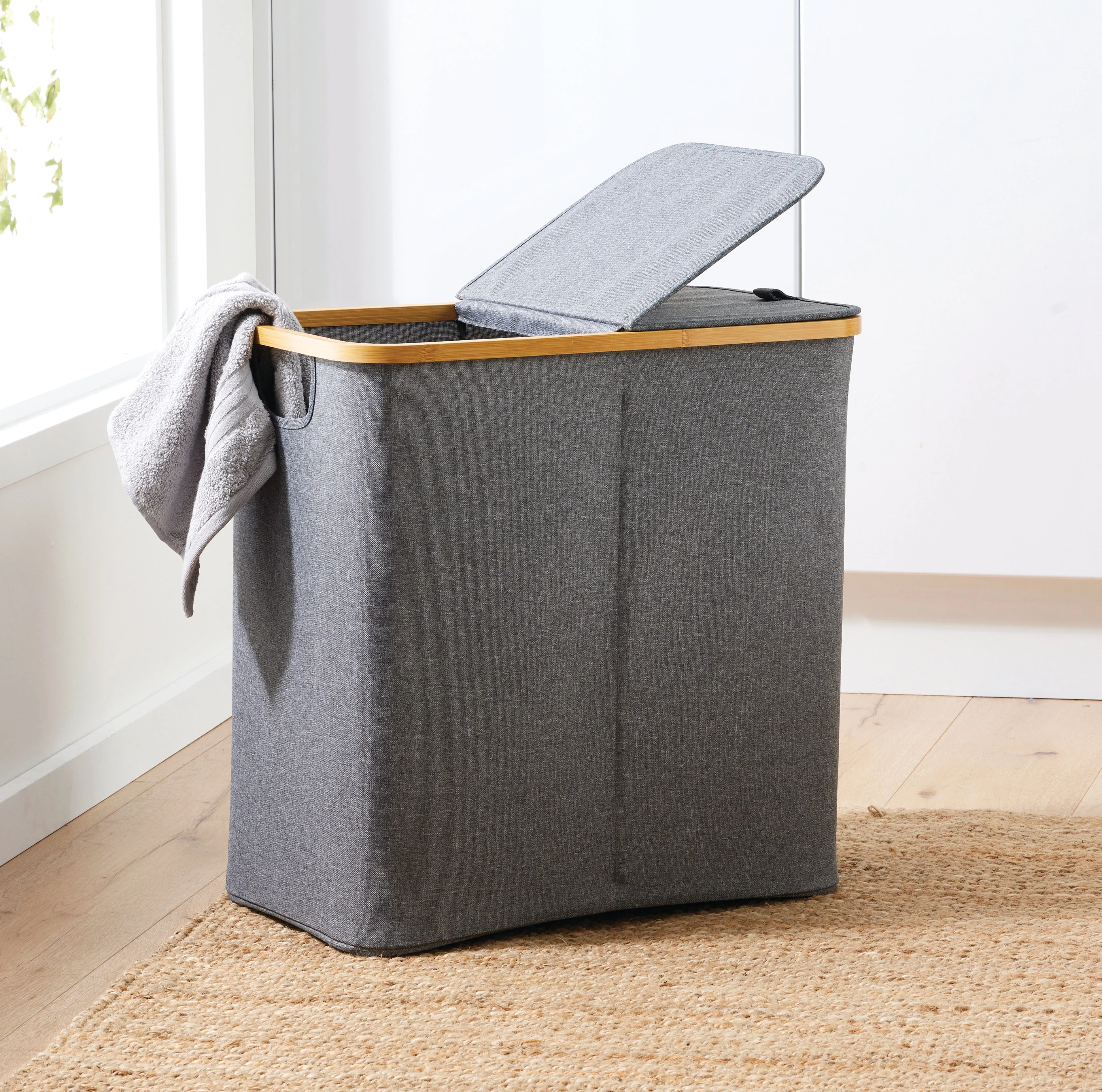 Sagano Foldable Dual Compartment Hamper