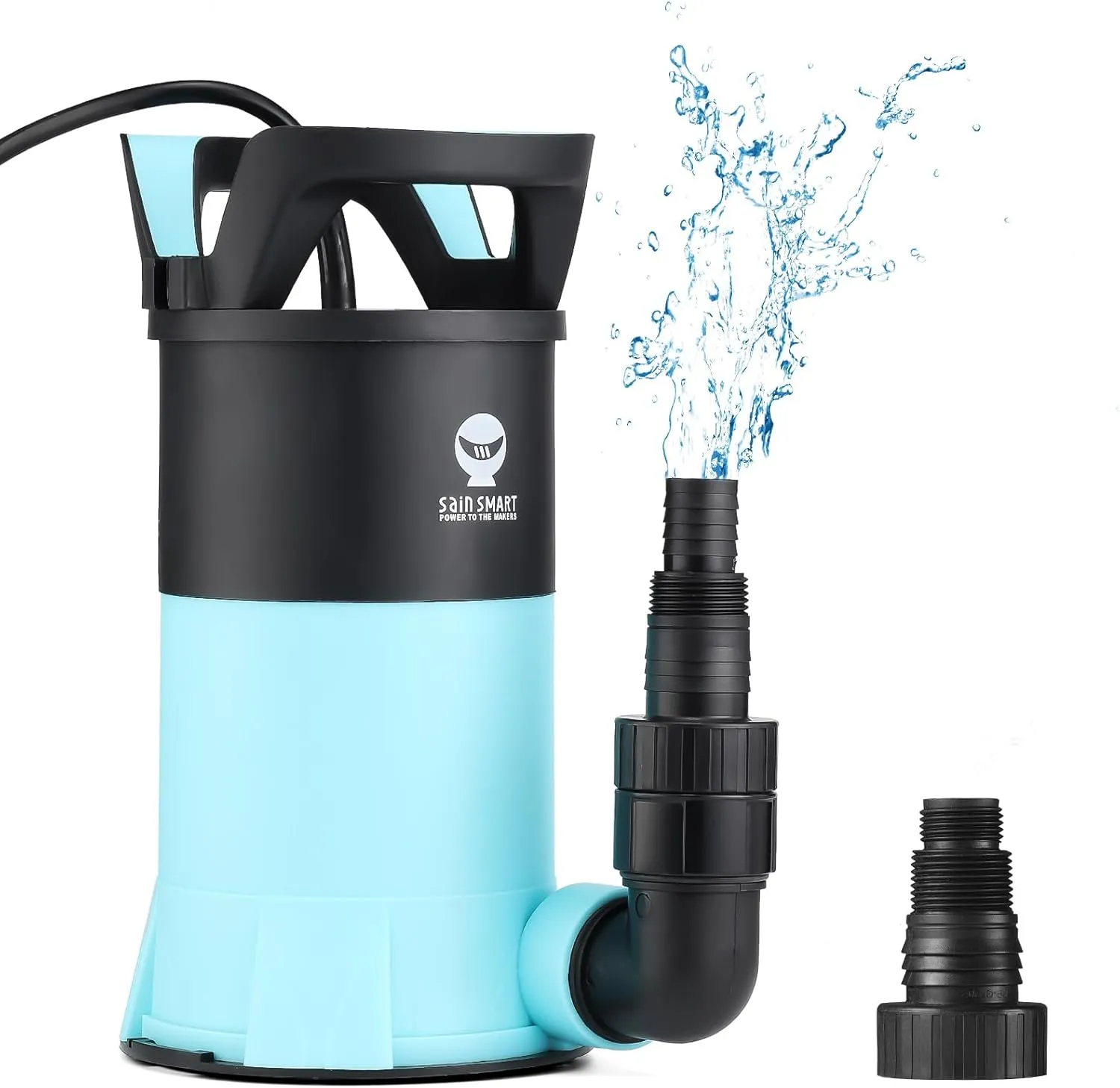 SainSmart Sump Pump 1.15HP Submersible Water Pump, Thermoplastic Portable Utility Pump 3960 GPH High Flow Water Removal, with 33ft Cord for Pool Tub Garden Pond Draining