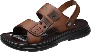 Sandals Mens W Men's Thick Soled Wedge Shoes Fashionable And Casual Outdoor Wear Adjustable New Leather Sandal Mens