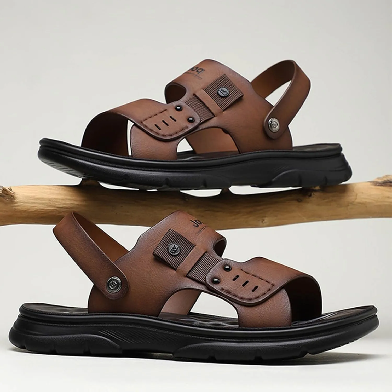 Sandals Mens W Men's Thick Soled Wedge Shoes Fashionable And Casual Outdoor Wear Adjustable New Leather Sandal Mens
