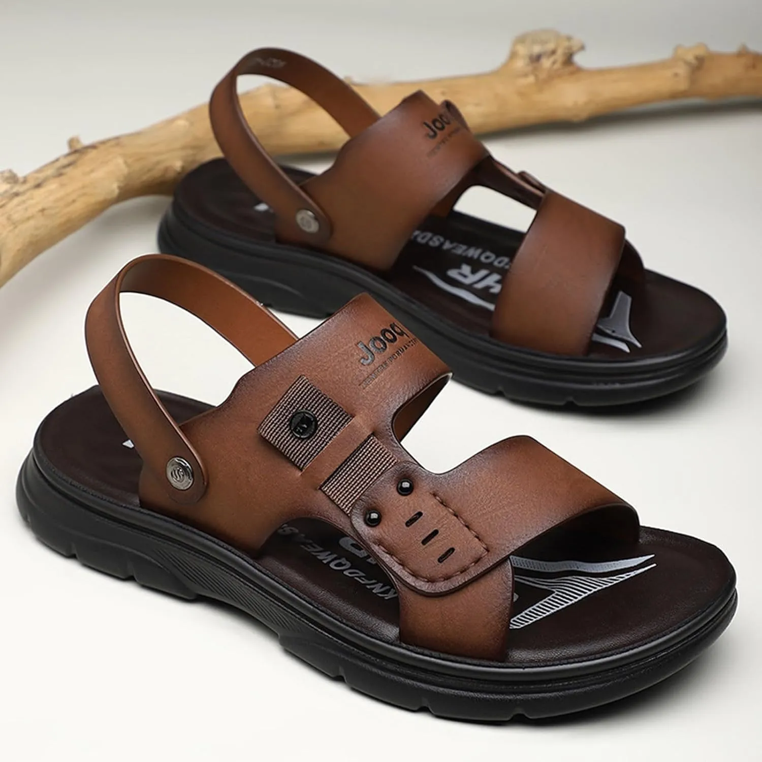 Sandals Mens W Men's Thick Soled Wedge Shoes Fashionable And Casual Outdoor Wear Adjustable New Leather Sandal Mens