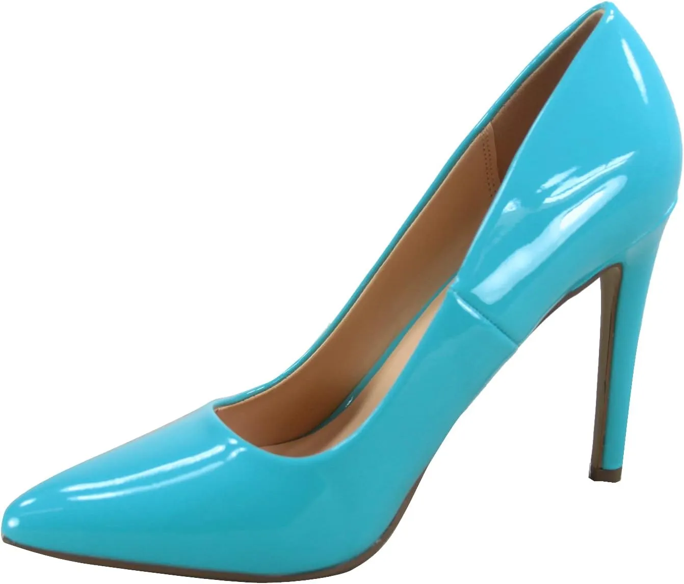 Scheme-s Women's Bridal Sexy Color Slip On Pointed Toe Stiletto Heels Pump Shoes
