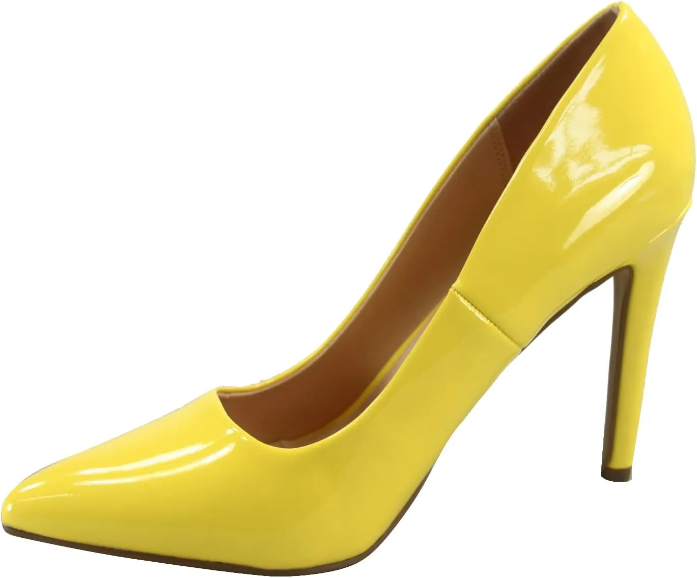 Scheme-s Women's Bridal Sexy Color Slip On Pointed Toe Stiletto Heels Pump Shoes