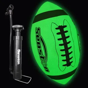 Senston Football Size 9/6 - Premium Composite Leather High School/Kids/Youth Football with Pump Size Foot Ball with Pump