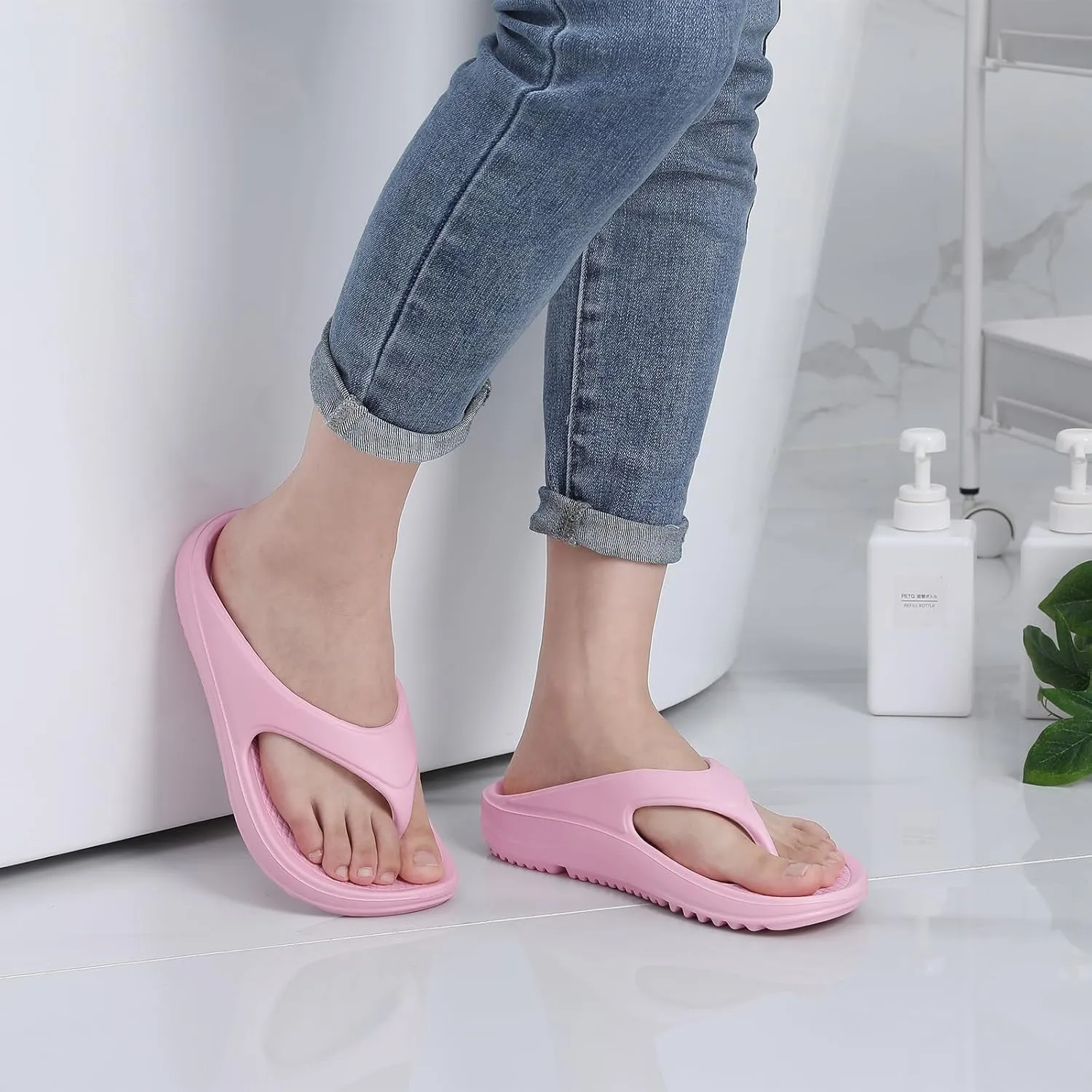 shevalues Orthopedic Sandals for Women Arch Support Recovery Flip Flops Pillow Soft Summer Beach Shoes