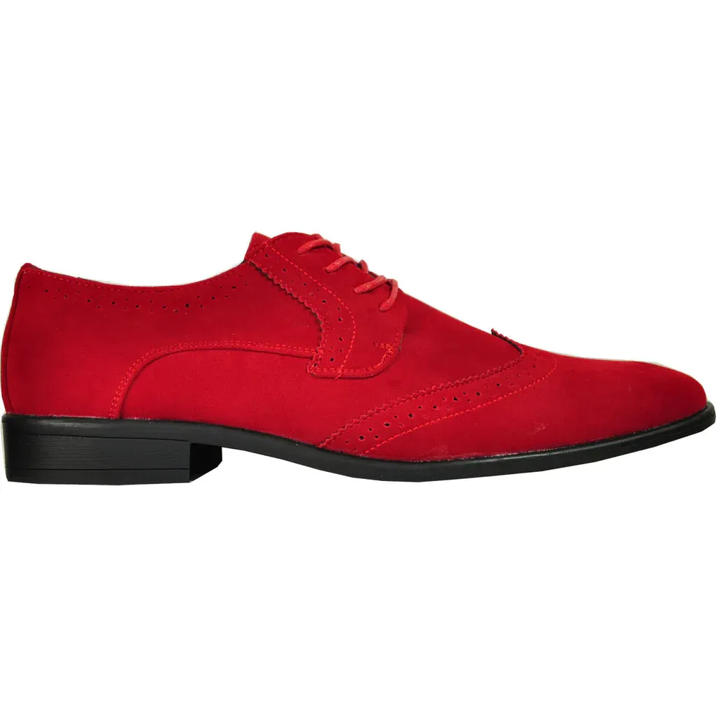 Shoe Safe transactions Wingtip Shoe BRAVO Men Oxford Dress Price-reduced Red KING-3