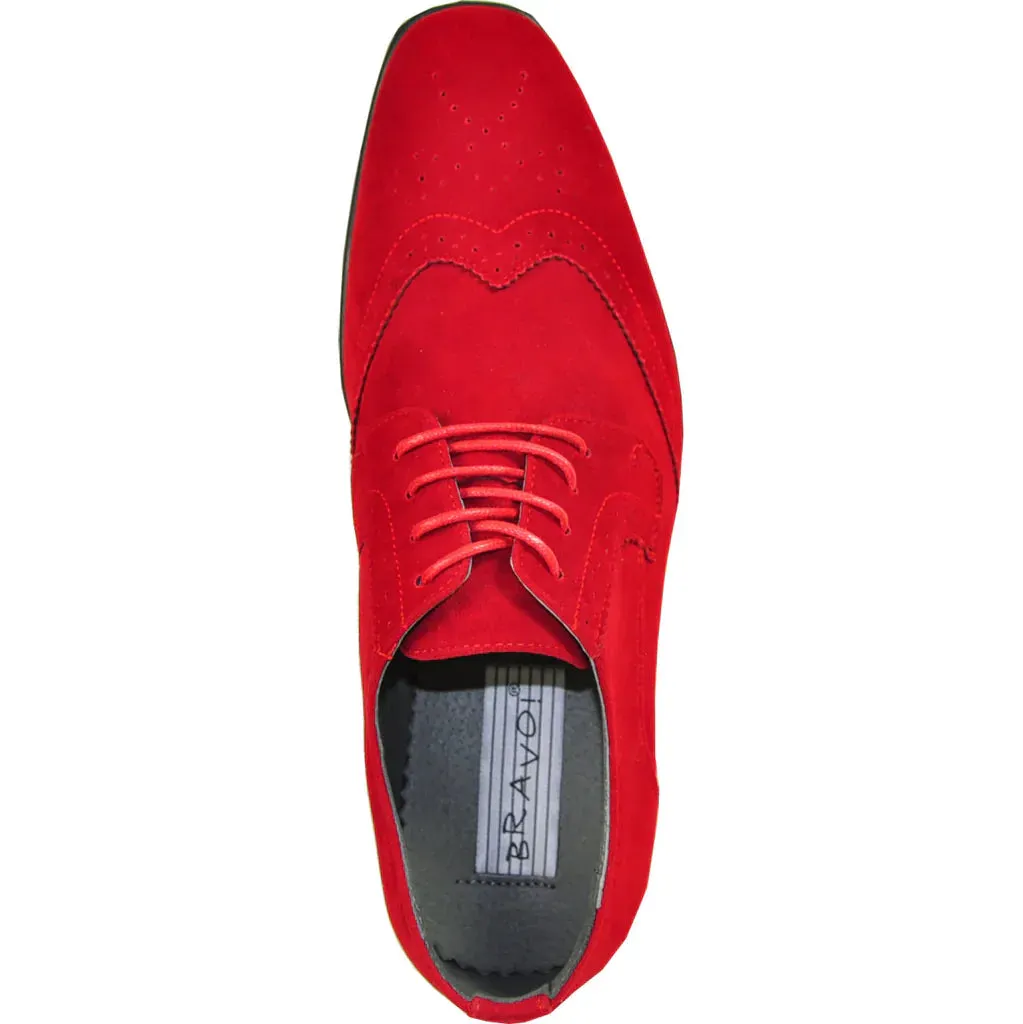 Shoe Safe transactions Wingtip Shoe BRAVO Men Oxford Dress Price-reduced Red KING-3