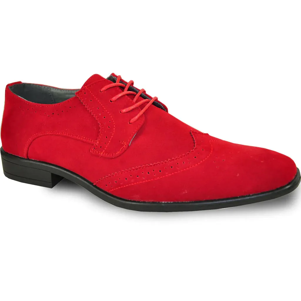 Shoe Safe transactions Wingtip Shoe BRAVO Men Oxford Dress Price-reduced Red KING-3