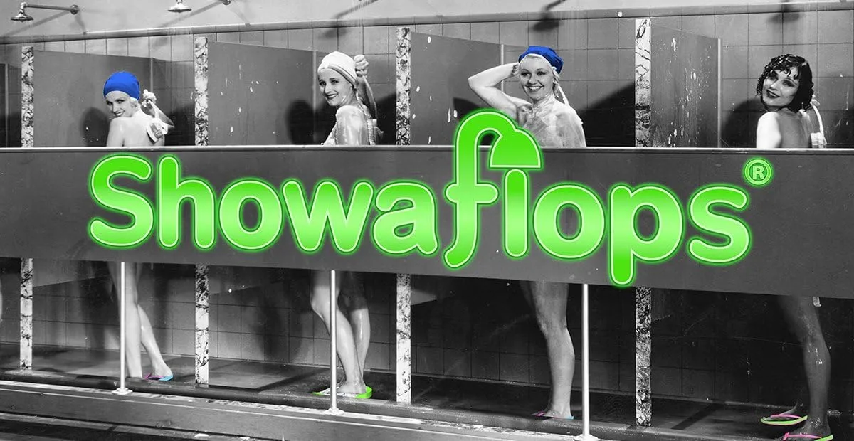 Showaflops Girl's Shower & Water Sandals for Pool, Beach, Camp and Gym Flip-Flop
