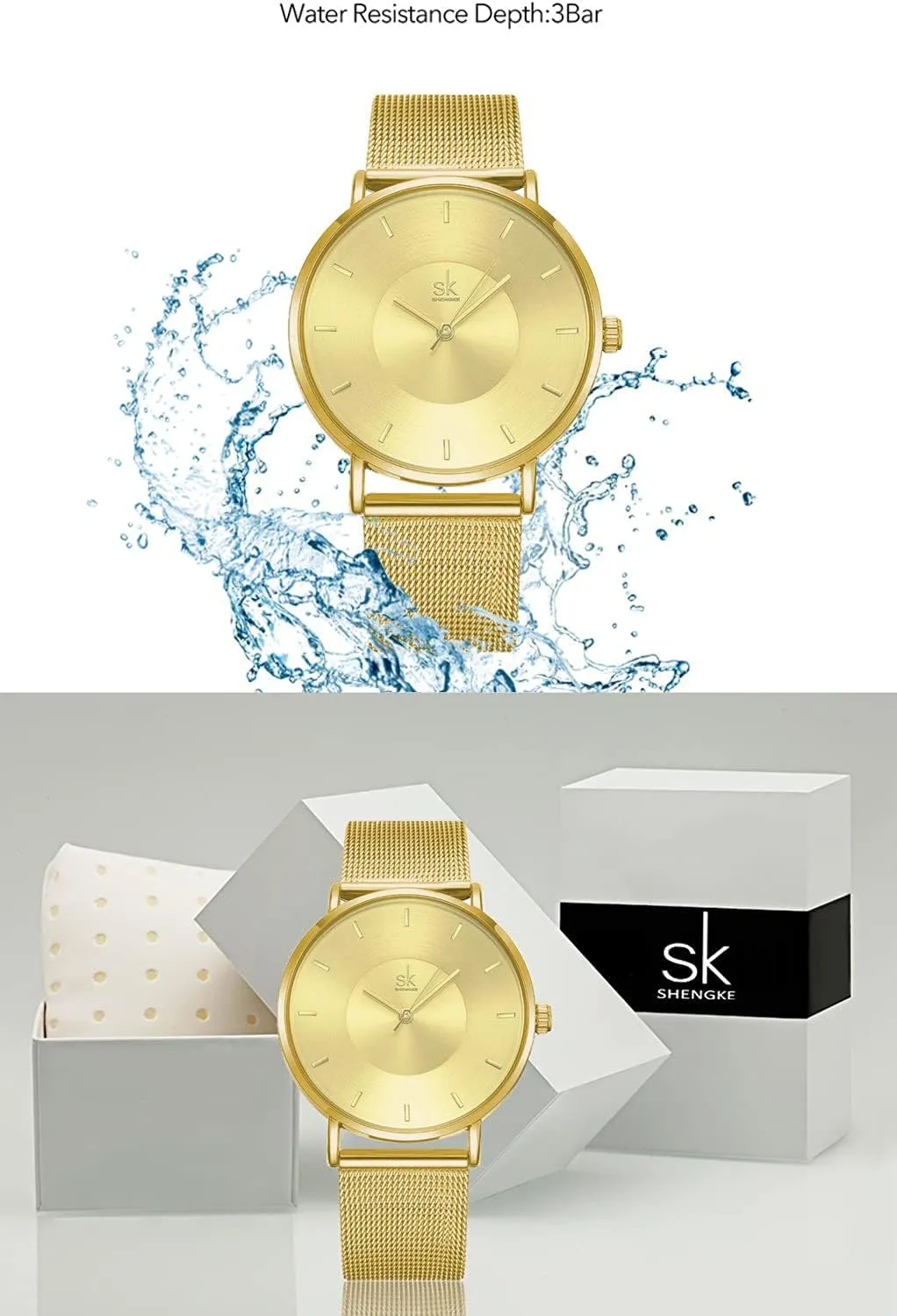 Simple Watches Analog Mesh Watches for Women Stainless Steel Band reloj de Mujer Gift for Anniversary