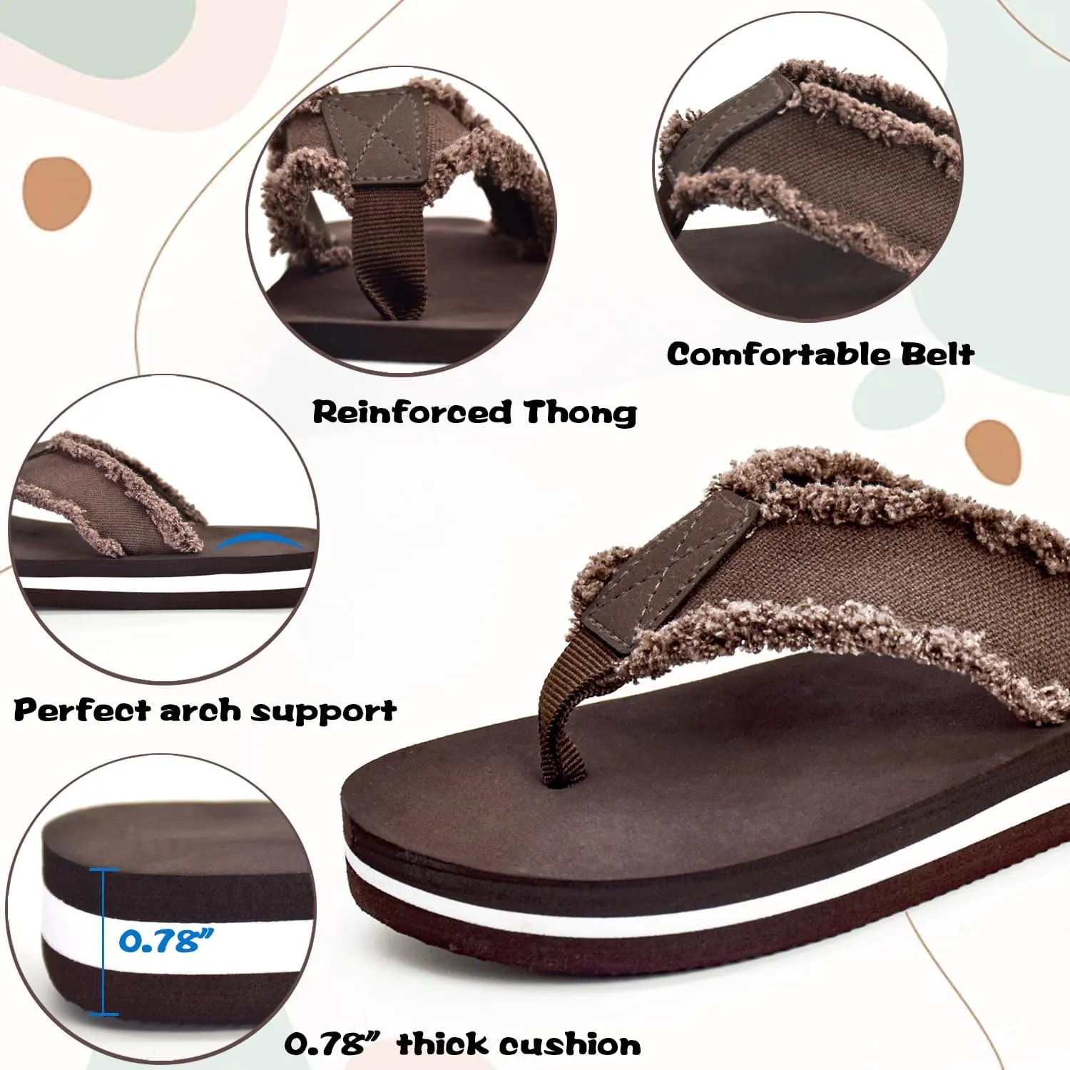 SkiBeaut Boy Flips Flops for Kids Child Slip-on Thong Sandals Kid Boys Slides Water Shoes for Beach Swim Pool