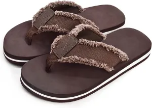 SkiBeaut Boy Flips Flops for Kids Child Slip-on Thong Sandals Kid Boys Slides Water Shoes for Beach Swim Pool