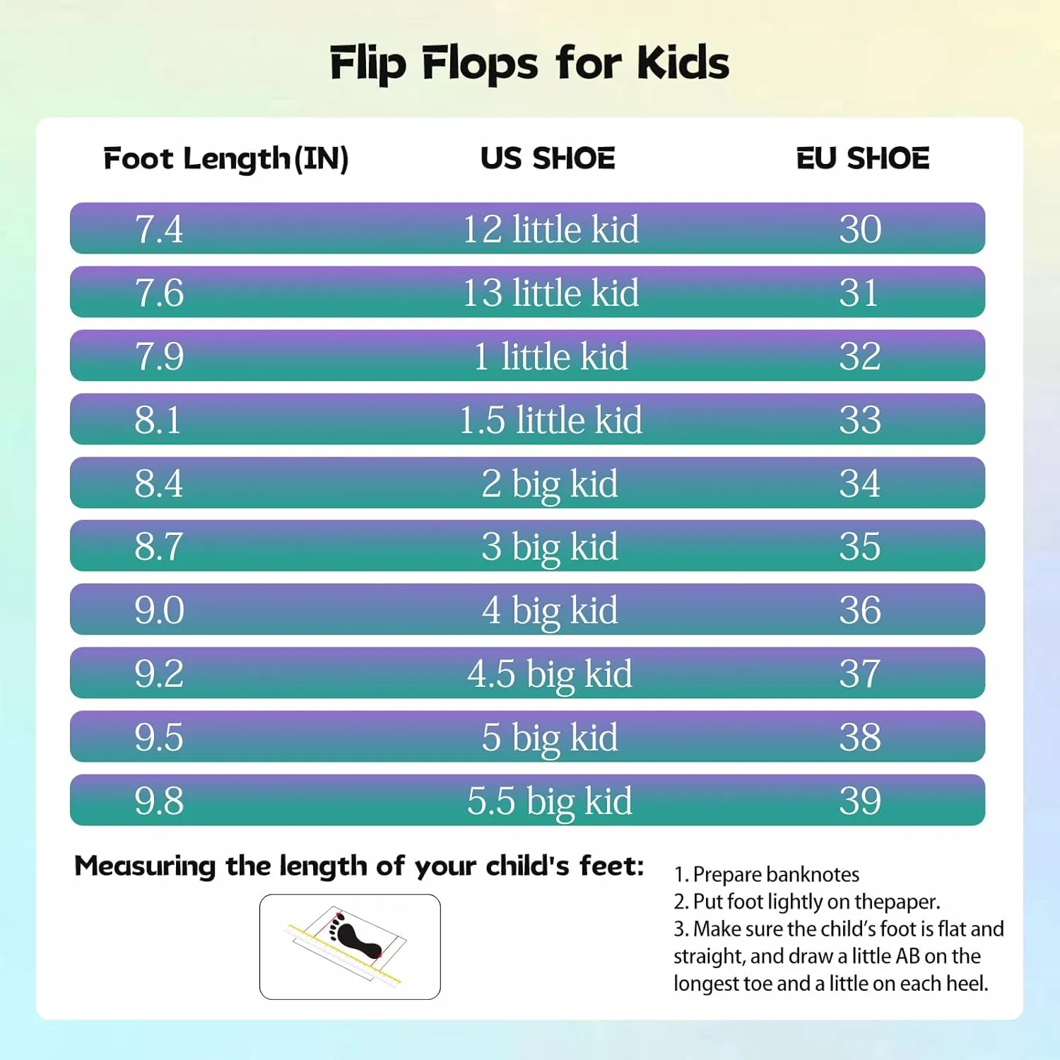 SkiBeaut Boy Flips Flops for Kids Child Slip-on Thong Sandals Kid Boys Slides Water Shoes for Beach Swim Pool