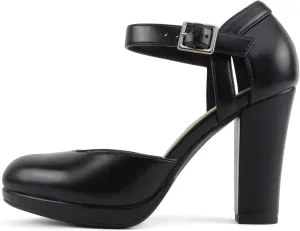 Soda “Ayden” ~ Women Mary Jane Ankle Strap Cushion High Heel Pump Shoe