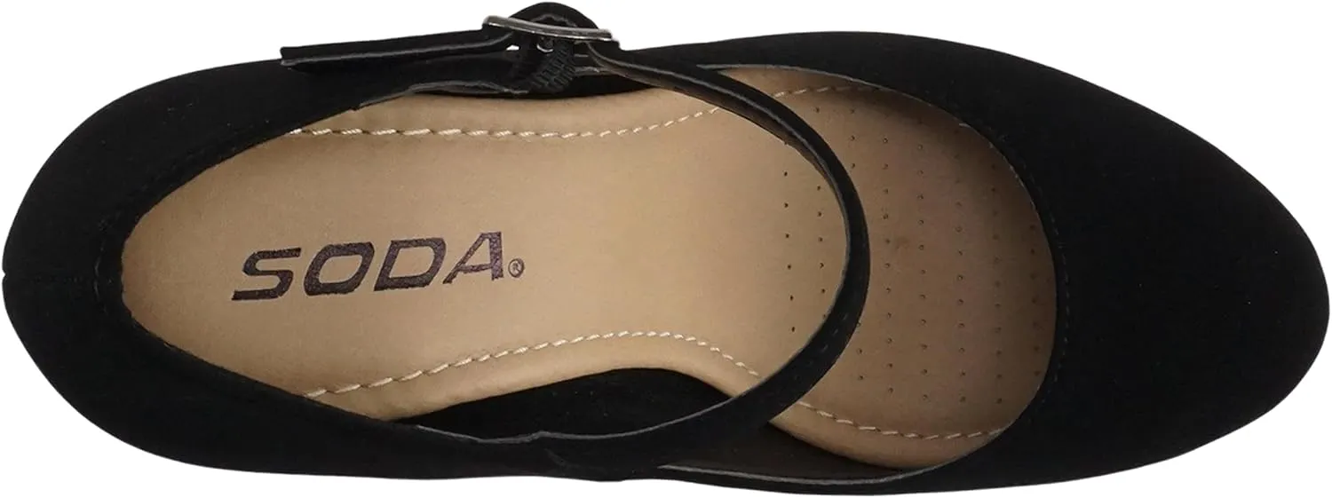 Soda “Ayden” ~ Women Mary Jane Ankle Strap Cushion High Heel Pump Shoe