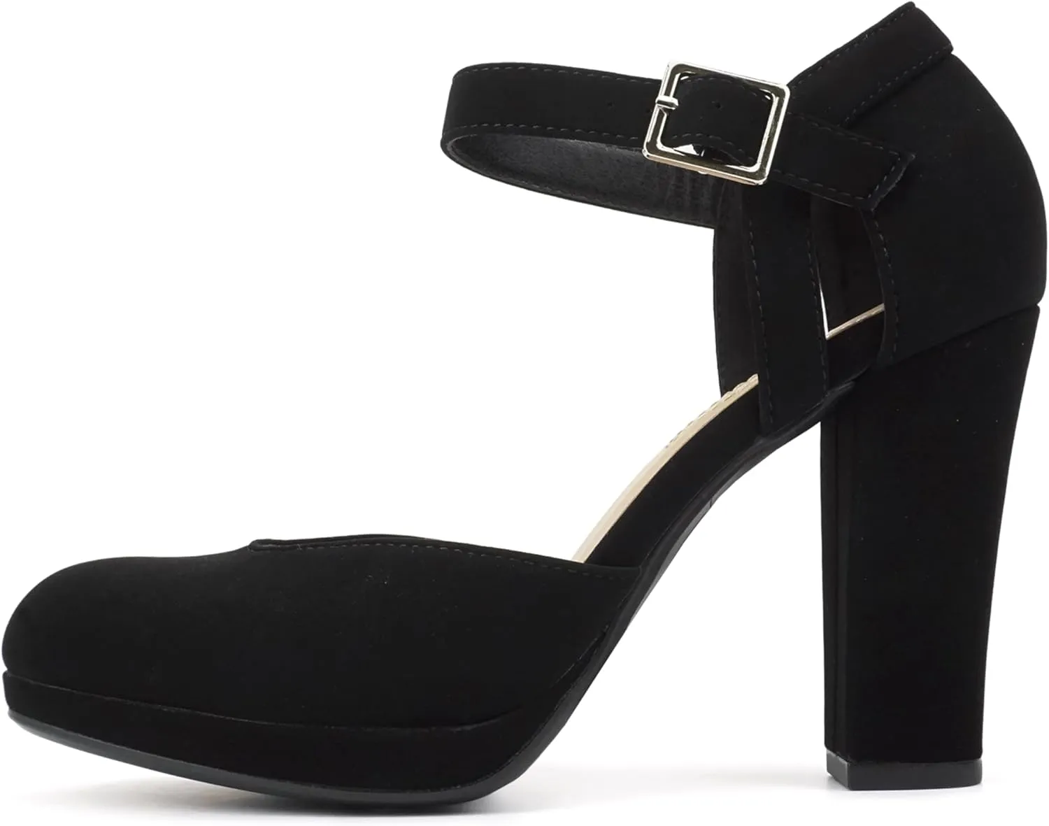 Soda “Ayden” ~ Women Mary Jane Ankle Strap Cushion High Heel Pump Shoe