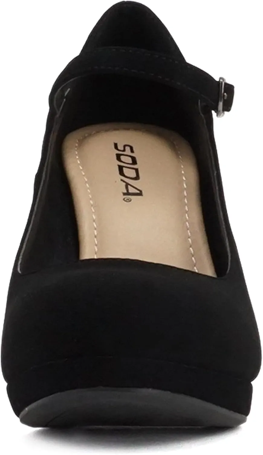 Soda “Ayden” ~ Women Mary Jane Ankle Strap Cushion High Heel Pump Shoe