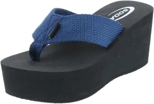 Soda Oxley-S Womens EVA Flip Flop Slip on Platform Sandals